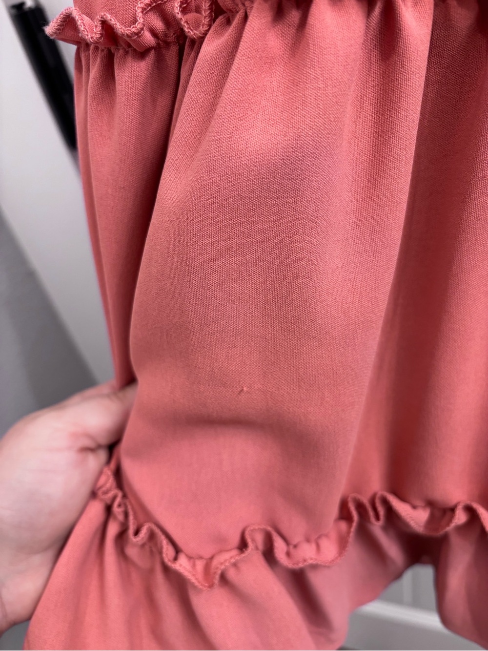 Pink Lace-Top Tiered Midi Dress - Picture 5 of 5